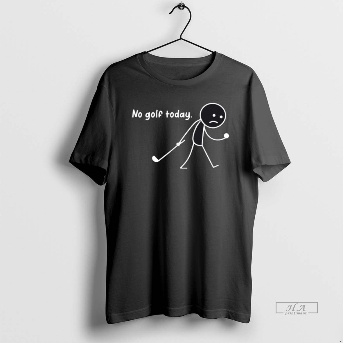 Official No Golf Today Sad Stickman Golfer Golfers 1 T-Shirts, Hoodie, Sweatshirt | DripVista.com