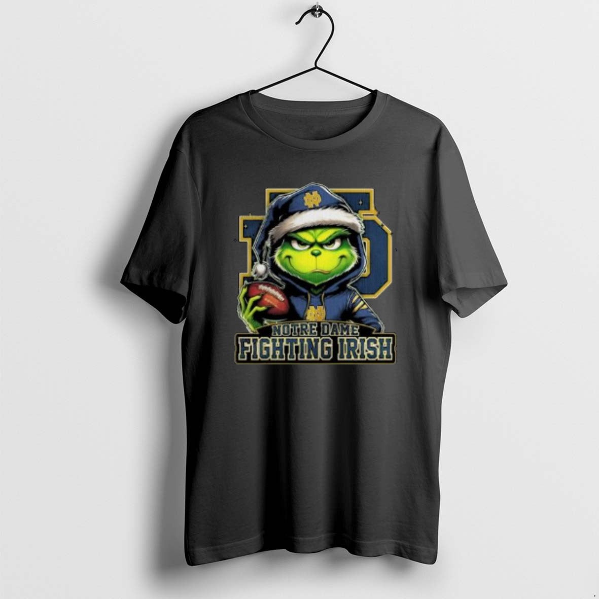 Official Notre Dame Fighting Irish 2025 Grinch Merry Touchdown Christmas Circle Black T-Shirts, Hoodie, Sweatshirt