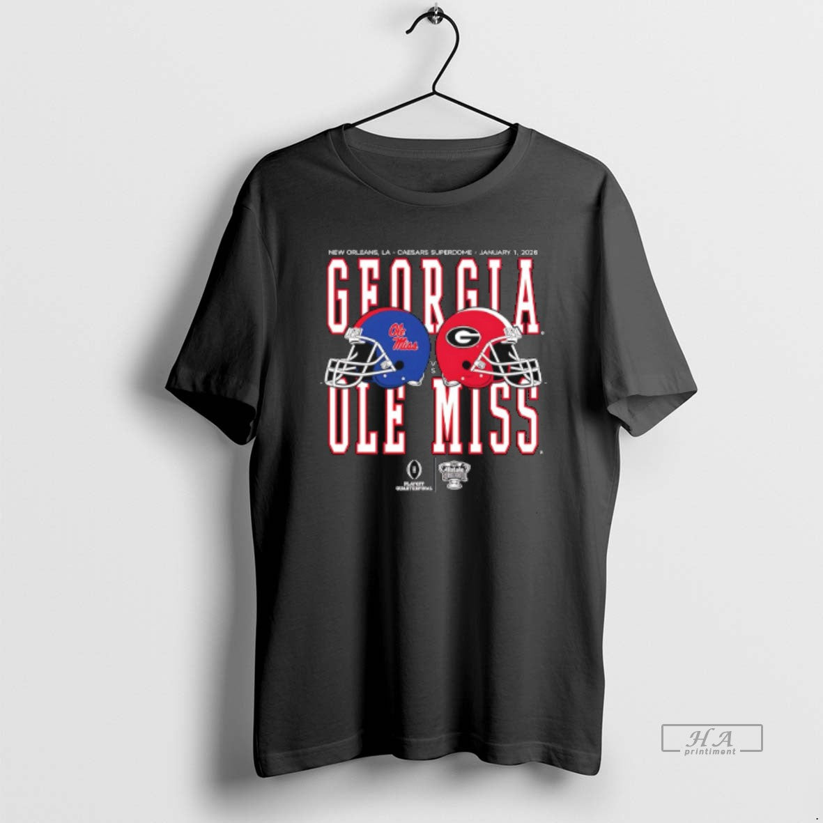 Official Ole Miss Vs Georgia 2026 Allstate Sugar Bowl Helmet Matchup T-Shirts, Hoodie, Sweatshirt | DripVista.com