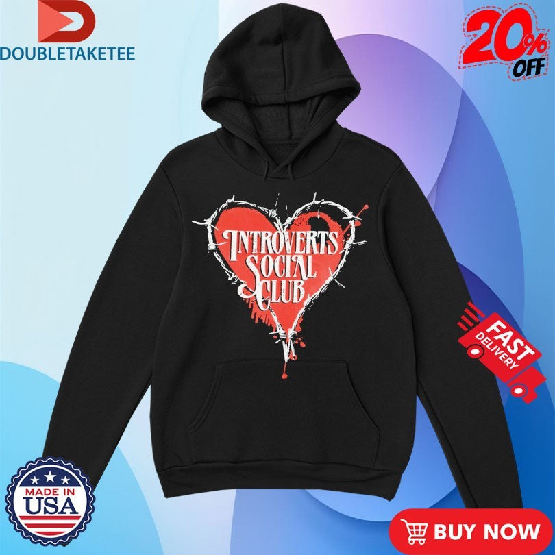 Official Otto By Kris Introverts Social Club Heart Shirts