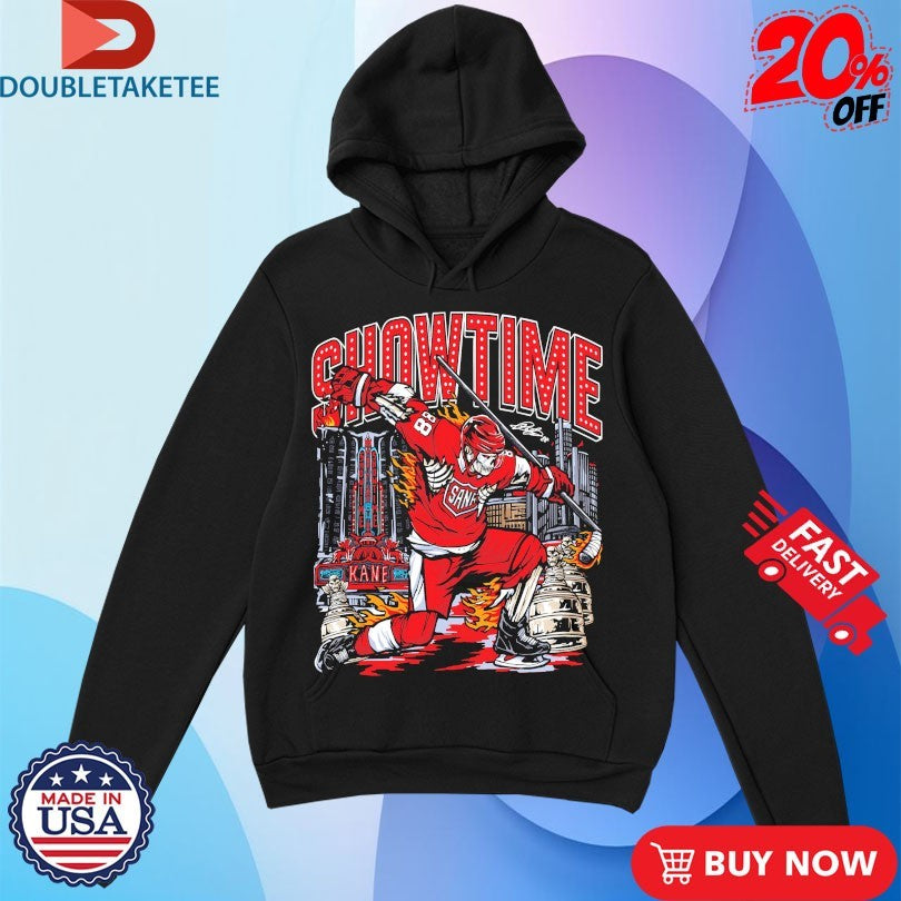 Official Patrick Kane Showtime Sana Detroit Red Wings NHL Skeleton Trophy Shirts