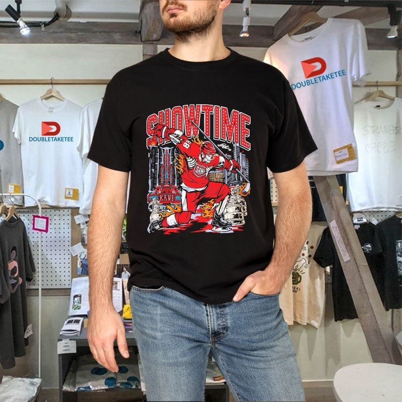 Official Patrick Kane Showtime Sana Detroit Red Wings NHL Skeleton Trophy Shirts