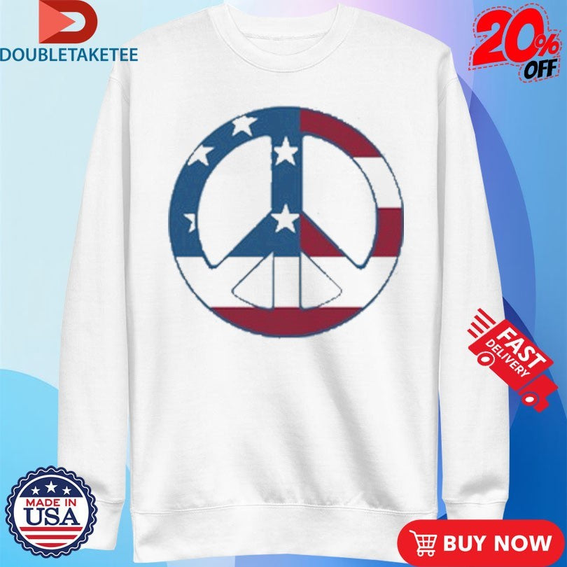 Official Peace Symbol American Flag Shirts