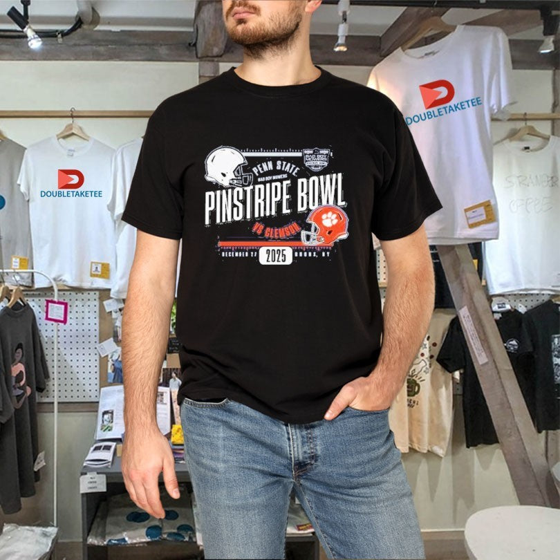 Official Penn State Nittany Lions Vs Clemson Tigers Pinstripe Bowl Bronx NY 2025 Shirts