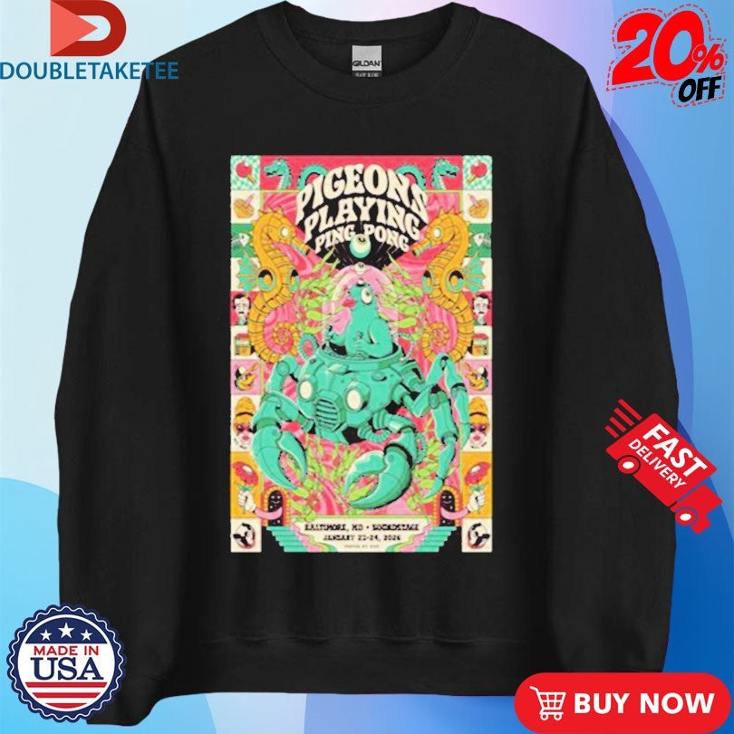 Official Pigeons Playing Ping Pong Baltimore MD Jan 23-24 2026 Shirts