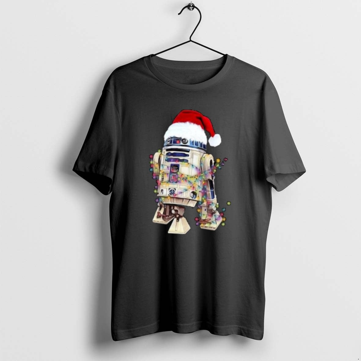 Official R2d2 Santa Hat Christmas Circle Black T-Shirts, Hoodie, Sweatshirt | DripVista.com