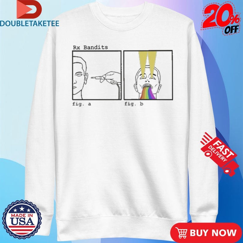 Official RX Bandits Plug Into The Rainbow Shirts
