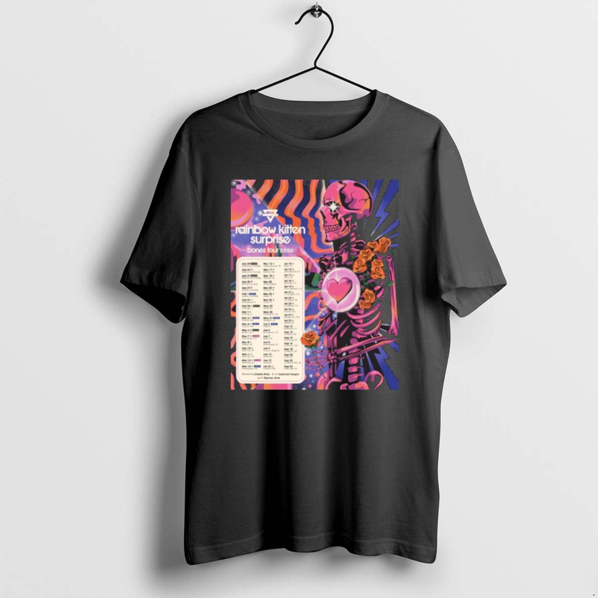 Official Rainbow Kitten Surprise 2026 Bones Tour T-Shirts, Hoodie, Sweatshirt | DripVista.com