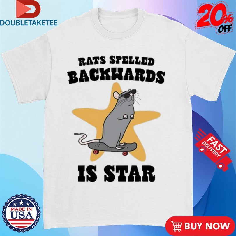 Official Rats Spelled Backwards Is Star Skateboard Shirts