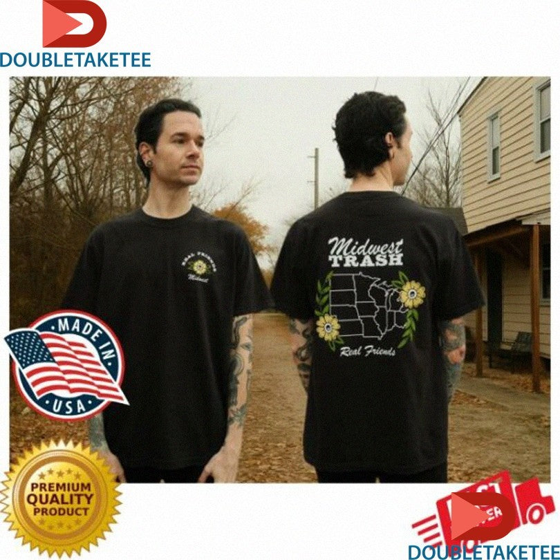 Official Real Friends Midwest Trash Flower Shirts