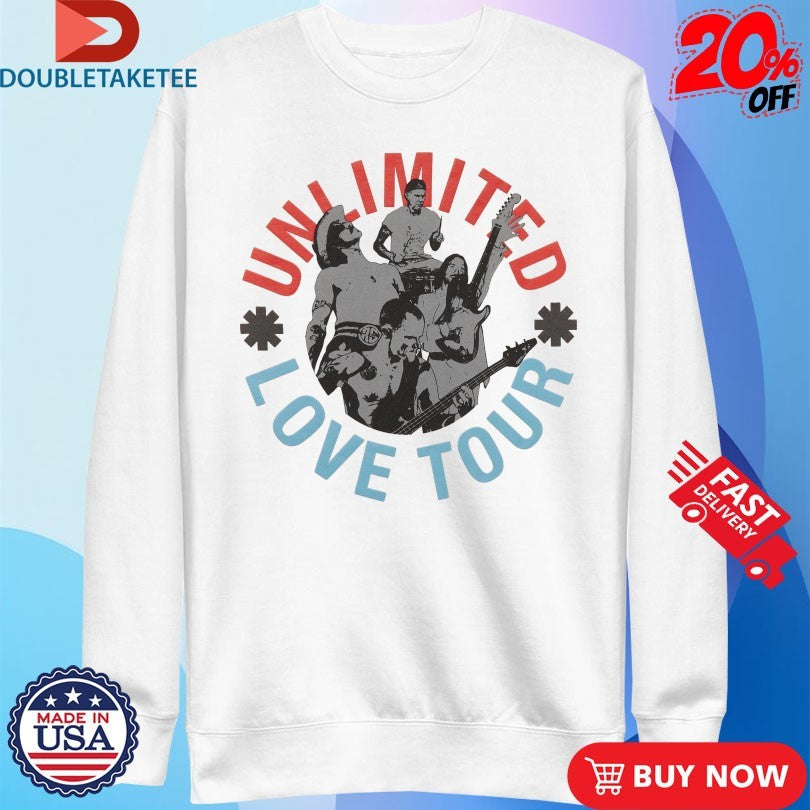 Official Red Hot Chili Peppers Unlimited Love World Tour Shirts