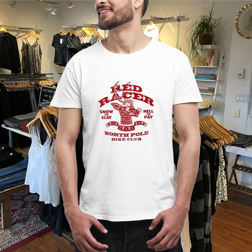 Official Red Racer North Pole Bike Club Snow To Play Hell To Pay Shirts