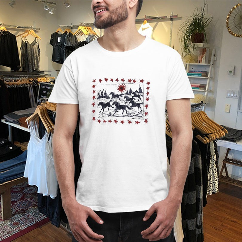 Official Rich Amiri Grit &amp; Grace Horses Shirts