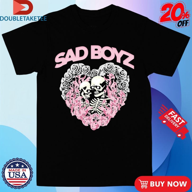 Official Sad Boyz Skeleton Heart Rose Shirts