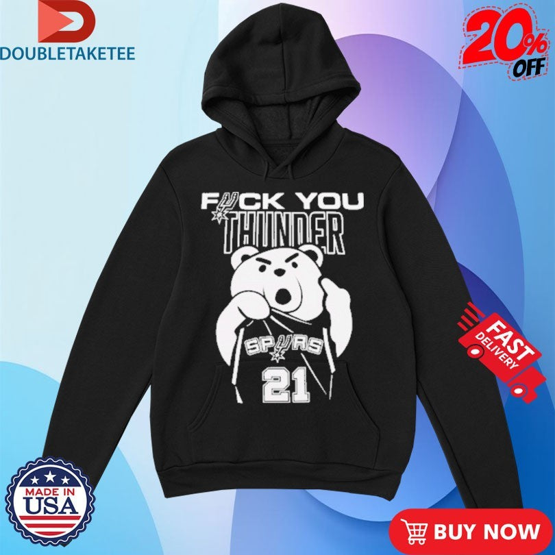 Official San Antonio Spurs Fuck You Thunder Bear T-Shirtss