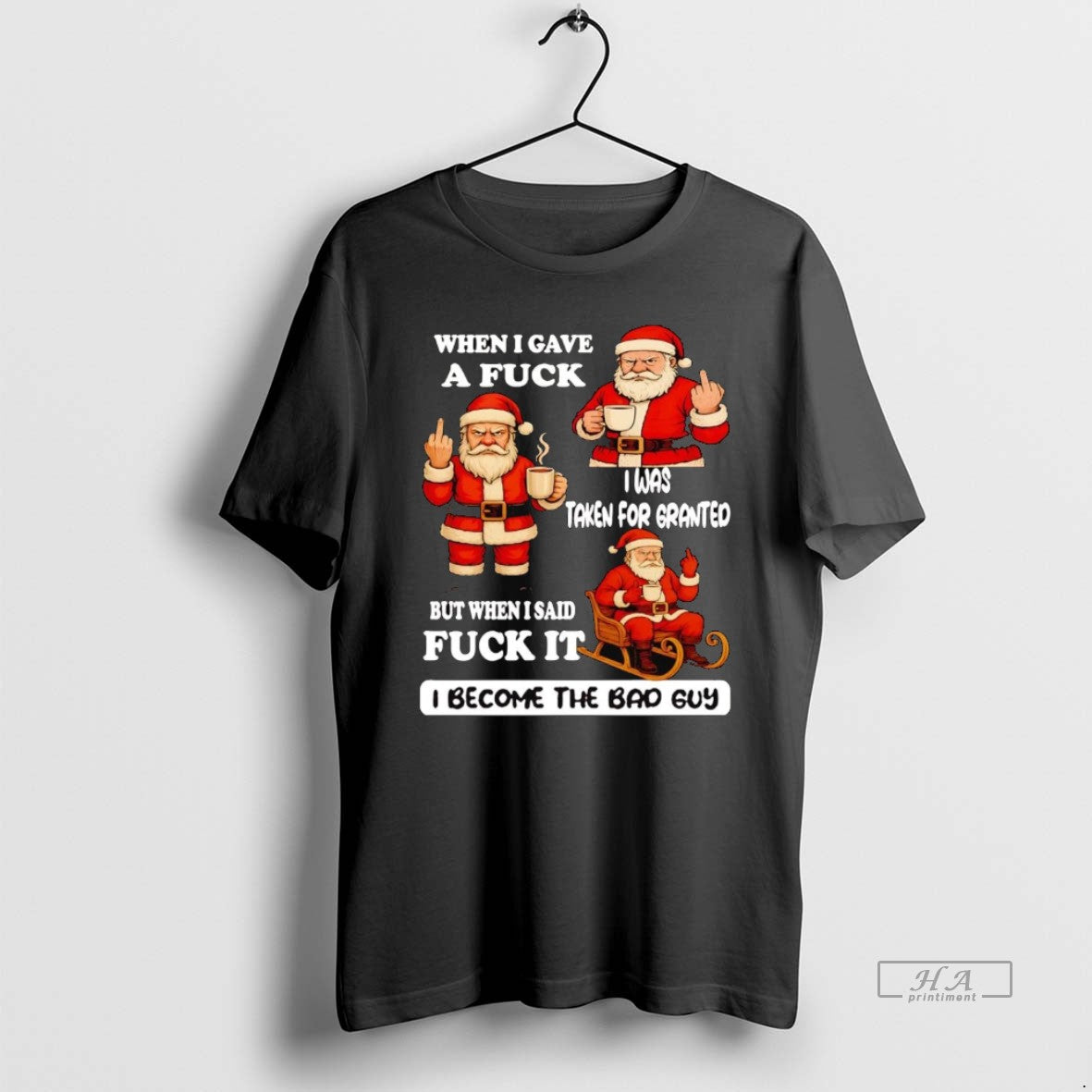 Official Santa When I Gave A Fuck I Was Taken For Granted T-Shirts, Hoodie, Sweatshirt | DripVista.com