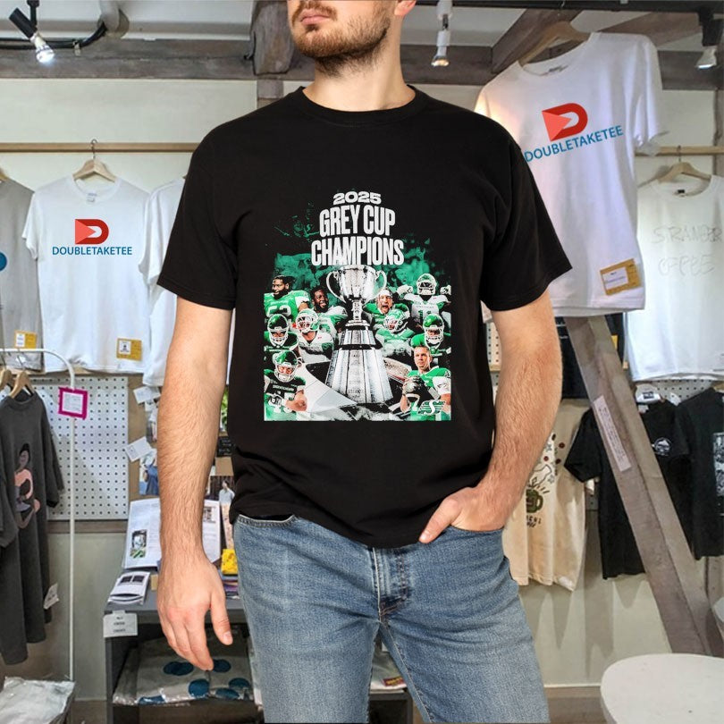 Official Saskatchewan Roughriders 2025 Grey Cup Champions Are Trophies Shirts