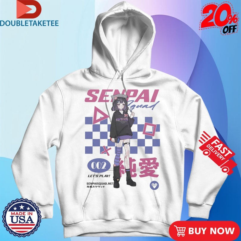 Official Senpai Squad 002 Gamer Let’s Play Anime Waifu Shirts