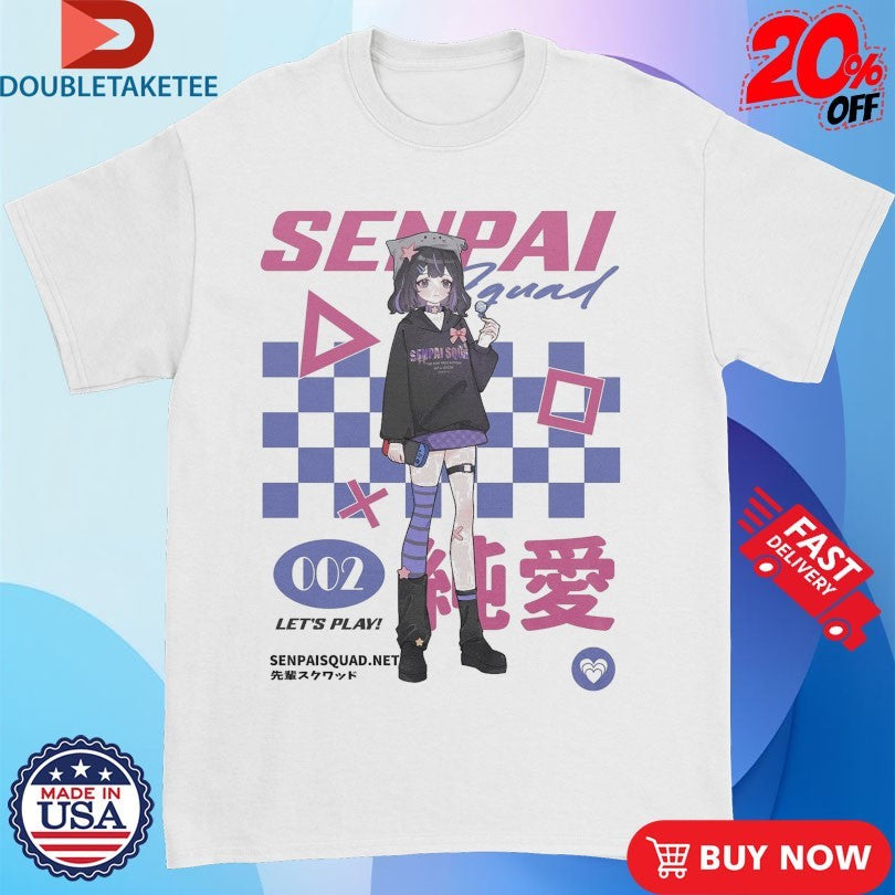 Official Senpai Squad 002 Gamer Let’s Play Anime Waifu Shirts