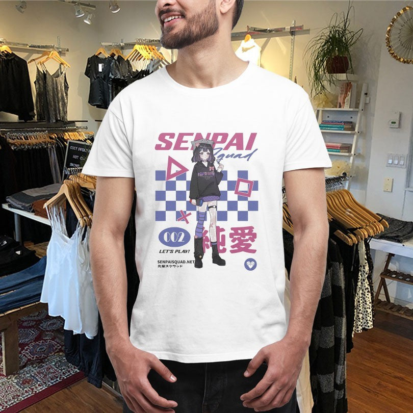 Official Senpai Squad 002 Gamer Let’s Play Anime Waifu Shirts