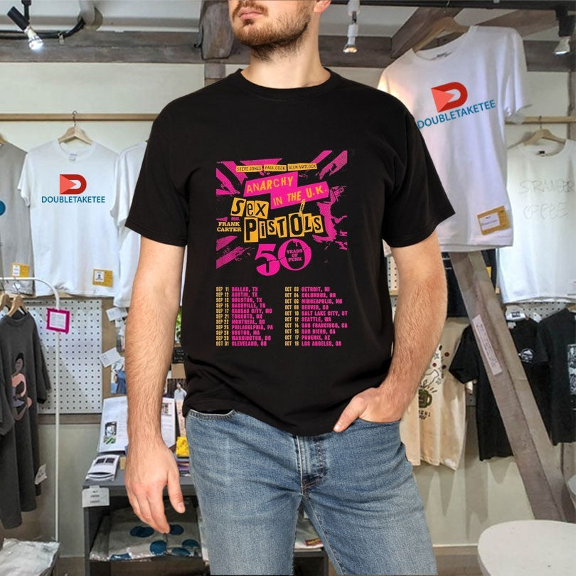 Official Sex Pistols Anarchy In The UK 50 Years Of Punk 2026 Tour Dates Shirts