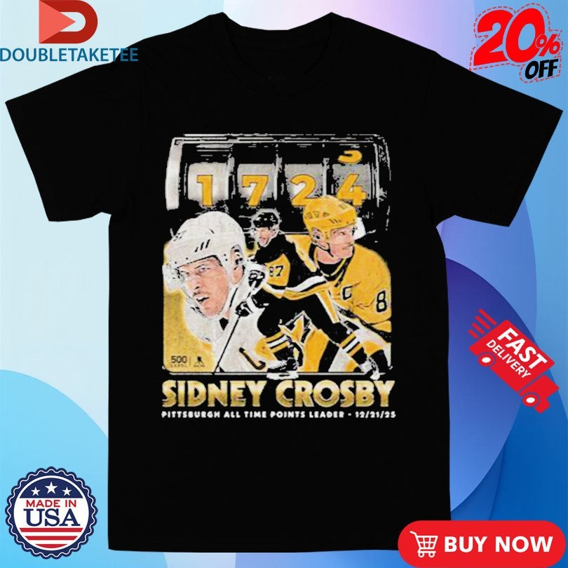 Official Sidney Crosby Pittsburgh All Time Points Leader Shirts