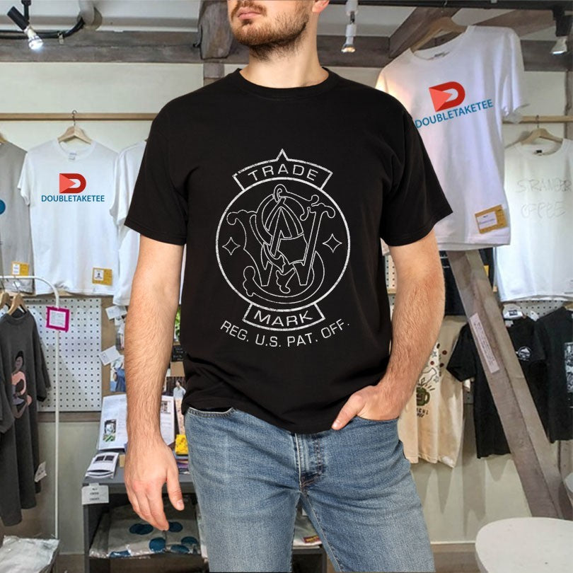 Official Smith &amp; Wesson Trade Mark Reg Us Pat Off Logo Shirts