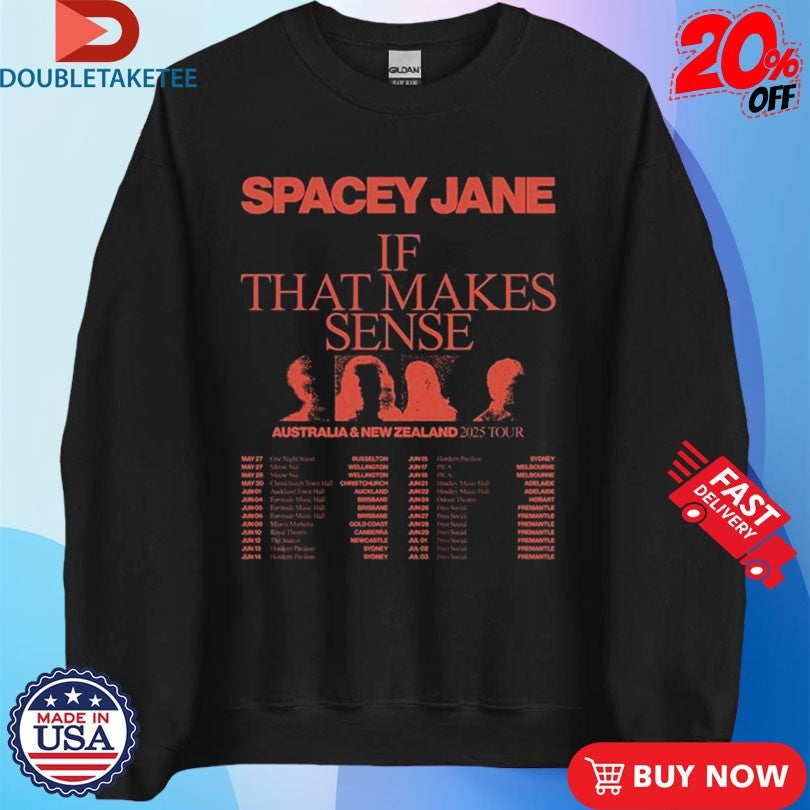 Official Spacey Jane If That Makes Sense Australia And New Zealand 2025 Tour Dates Shirts
