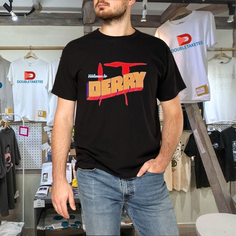 Official Stephen King Pennywise It Welcome To Derry Horror Shirts