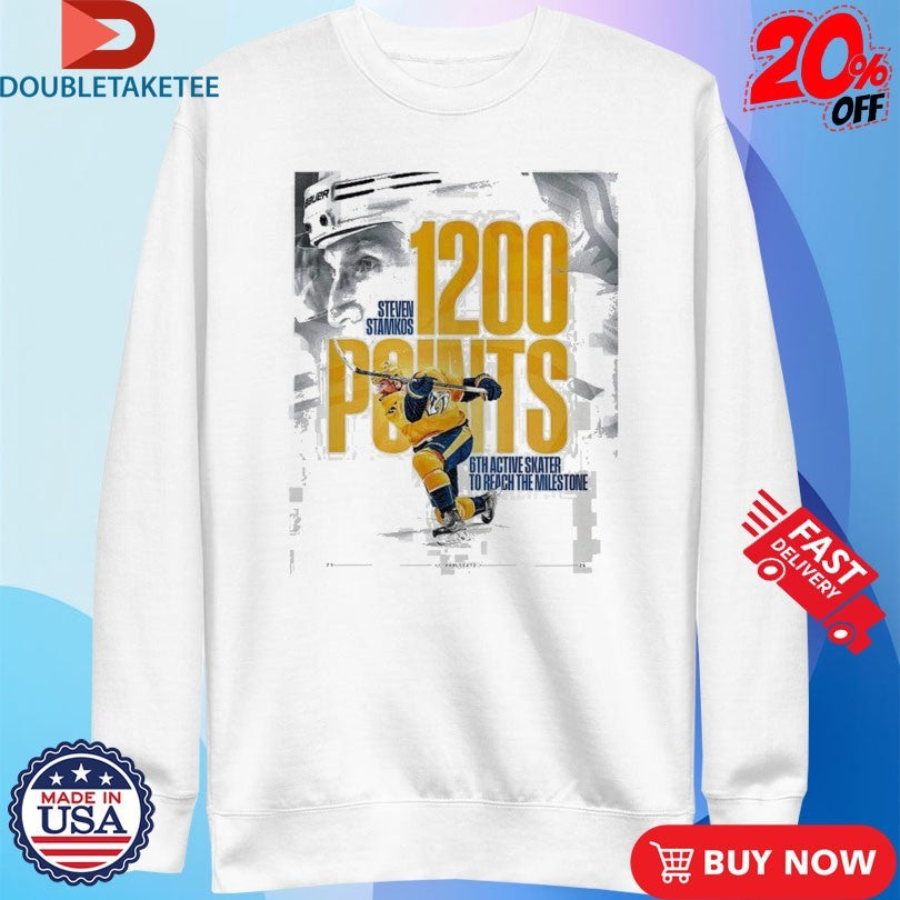 Official Steven Stamkos Team Nashville Predators Reaches 1200 Career Points With 6th Active Skater To Reach The Milestone Shirts