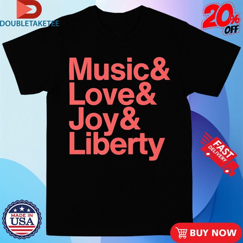 Official Sweet Relief Musicians Fund Music &amp; Love &amp; Joy &amp; Liberty Shirts