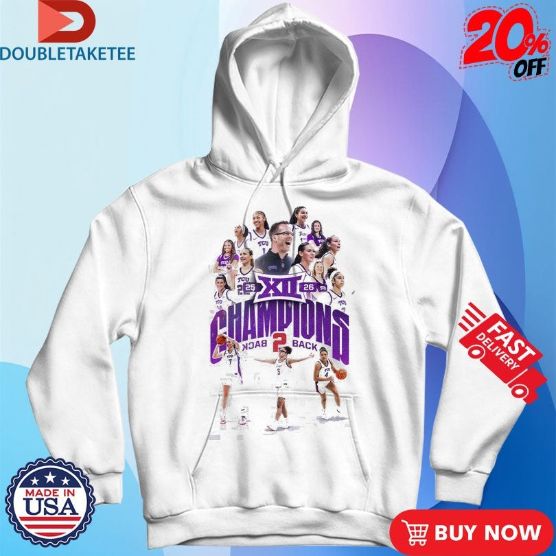 Official TCU Horned Frogs Women’s Basketball Back To Back Big 12 Conference Champions Players T-Shirtss