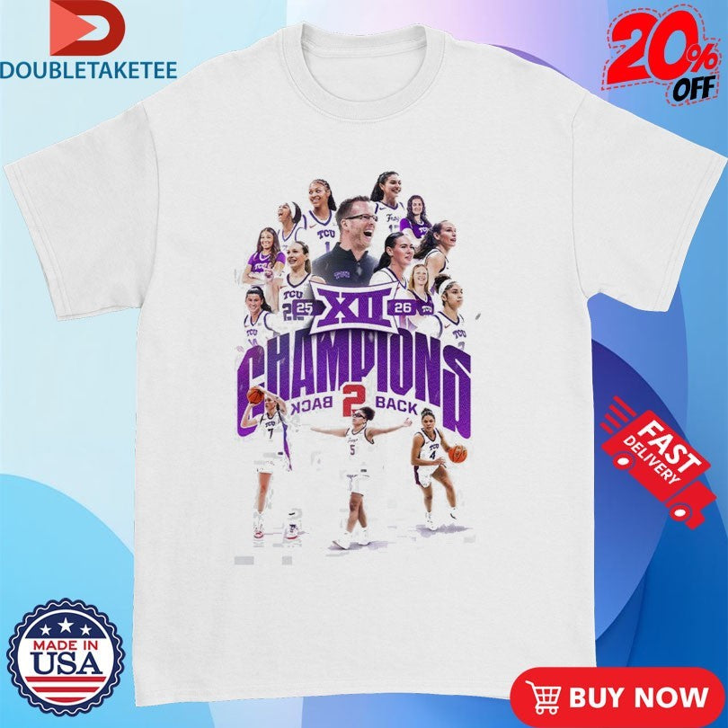 Official TCU Horned Frogs Women’s Basketball Back To Back Big 12 Conference Champions Players T-Shirtss