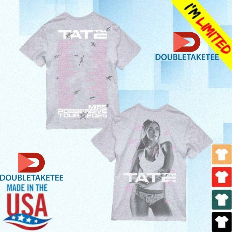 Official Tate Mcrae Miss Possessive World Tour 2025 Photo Shirts