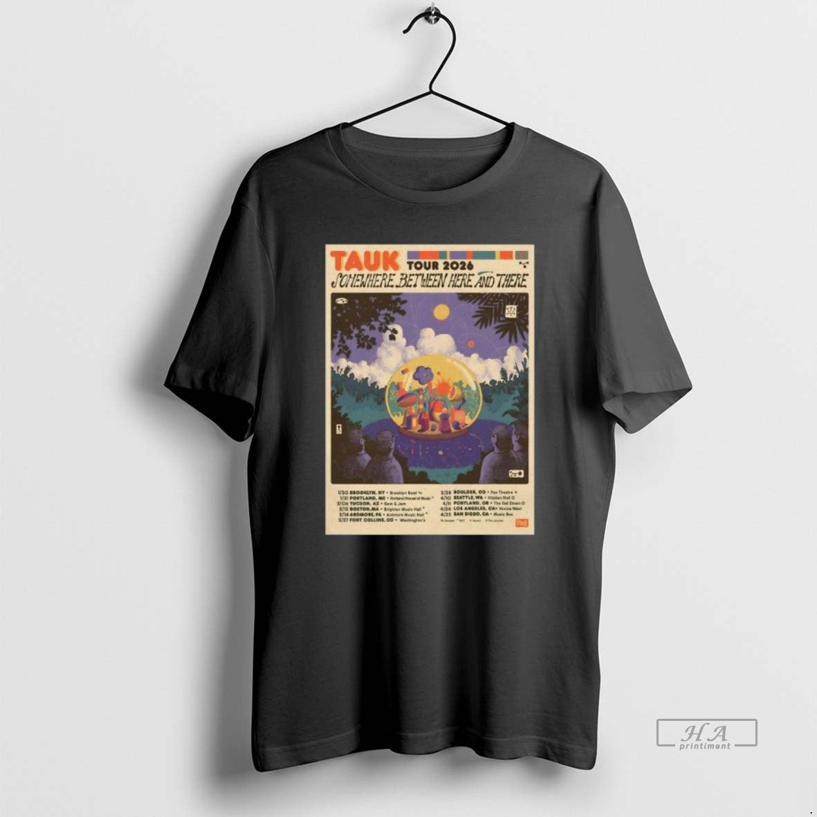 Official Tauk Somewhere Between Here And There 2026 Shows T-Shirts, Hoodie, Sweatshirt | DripVista.com