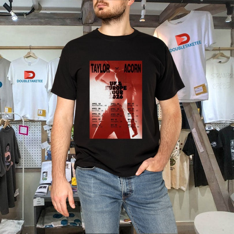 Official Taylor Acorn UK And Europe 2026 Tour Shirts