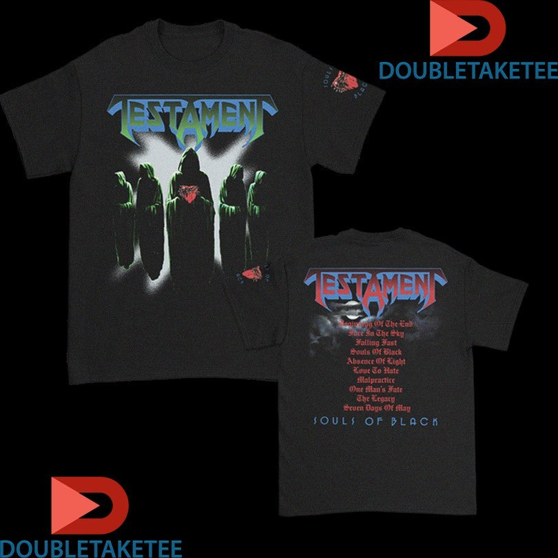 Official Testament Souls Of Black Album Cover Tracklist Shirts