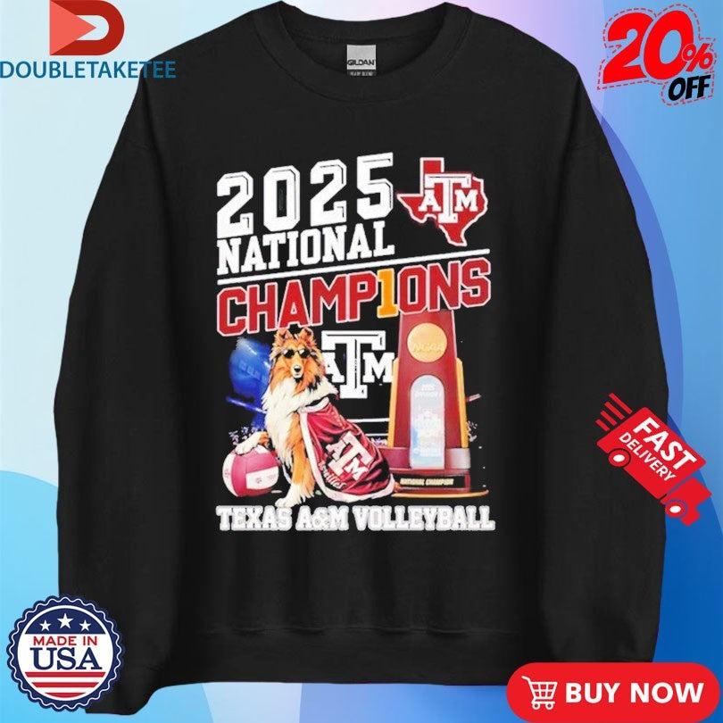 Official Texas A&amp;M Aggies Volleyball National Champions 2025 Mascot Trophy Shirts