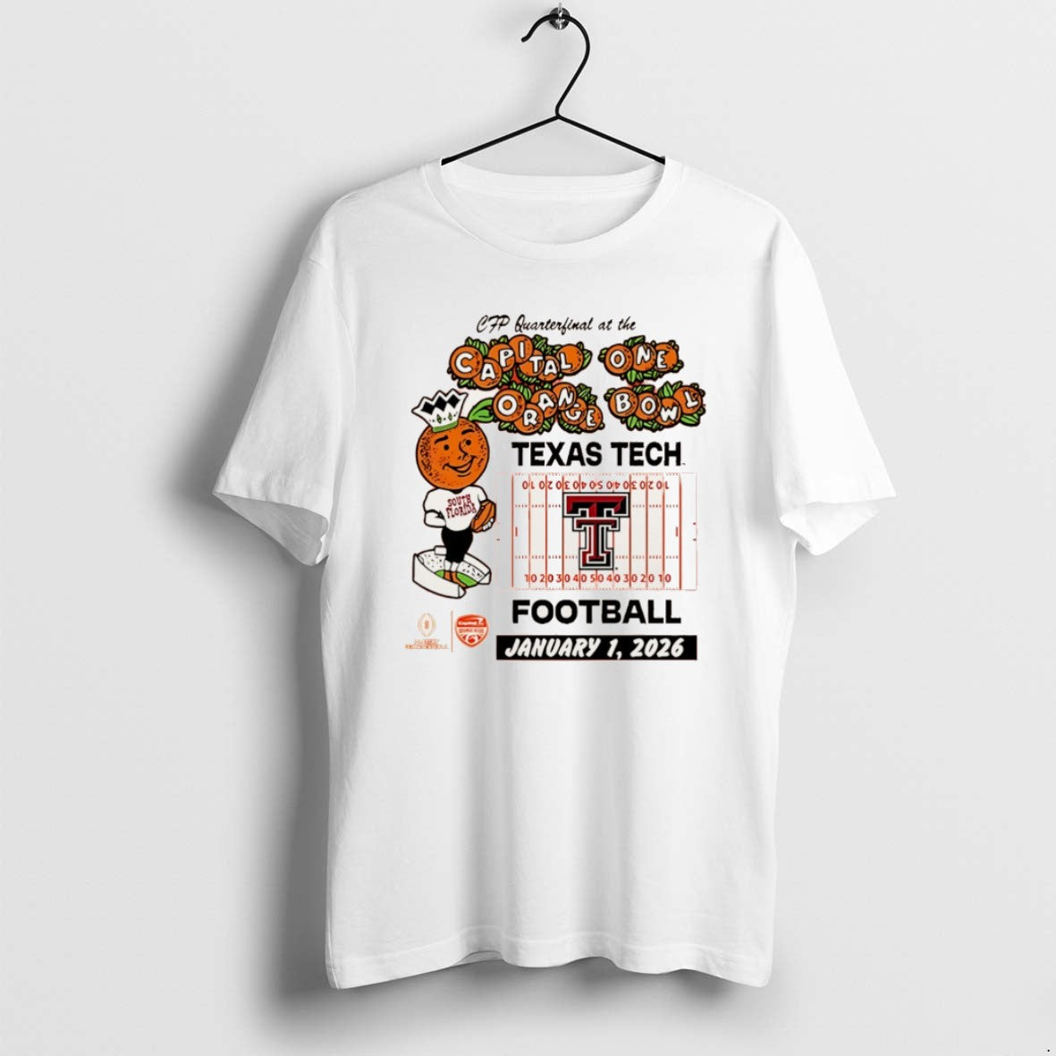 Official Texas Tech Red Raiders 2025 Orange Bowl Mascot Christmas T-Shirts, Hoodie, Sweatshirt | DripVista.com