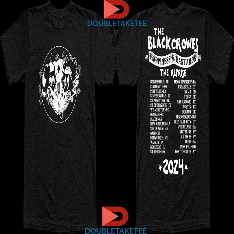 Official The Black Crowes Happiness Bastards The Reprise 2024 Tour Dates Shirts