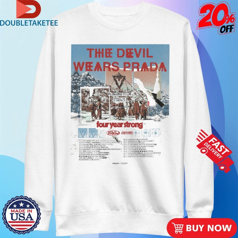 Official The Devil Wears Prada Spring USA Tour 2026 Dates Shirts