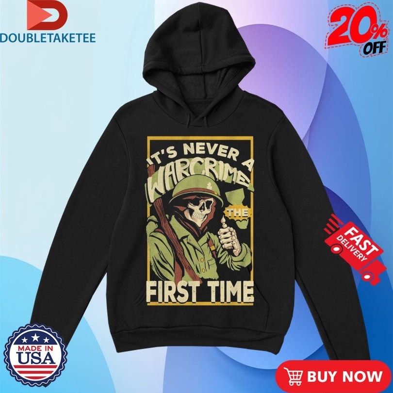 Official The Fat Electrician It’s Never A War Crime The First Time Skeleton Shirts