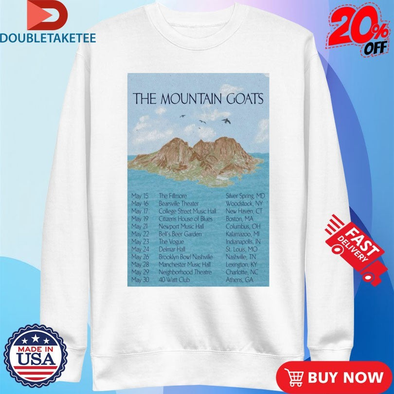 Official The Mountain Goats Tour May 2026 Shirts