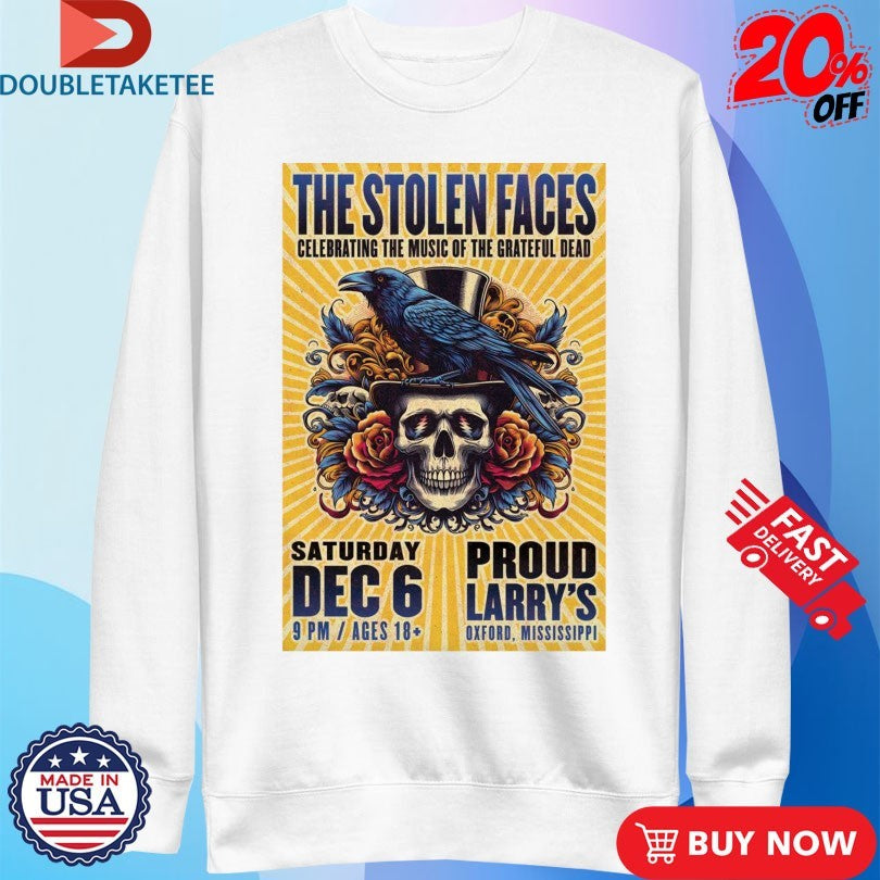 Official The Stolen Faces Event Oxford MS Dec 6 2025 Tour Skull Crowd Shirts