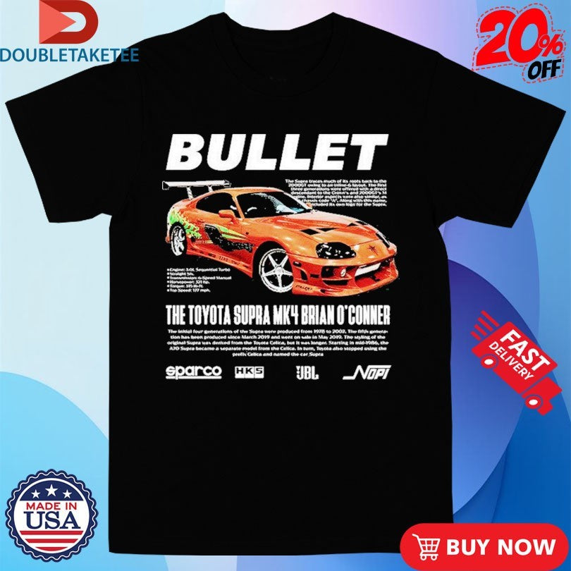 Official The Toyota Supra Mk4 Brian O’Conner Shirts
