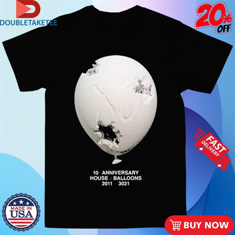 Official The Weeknd X Daniel Arsham House Of Balloons 10 Year Shirts