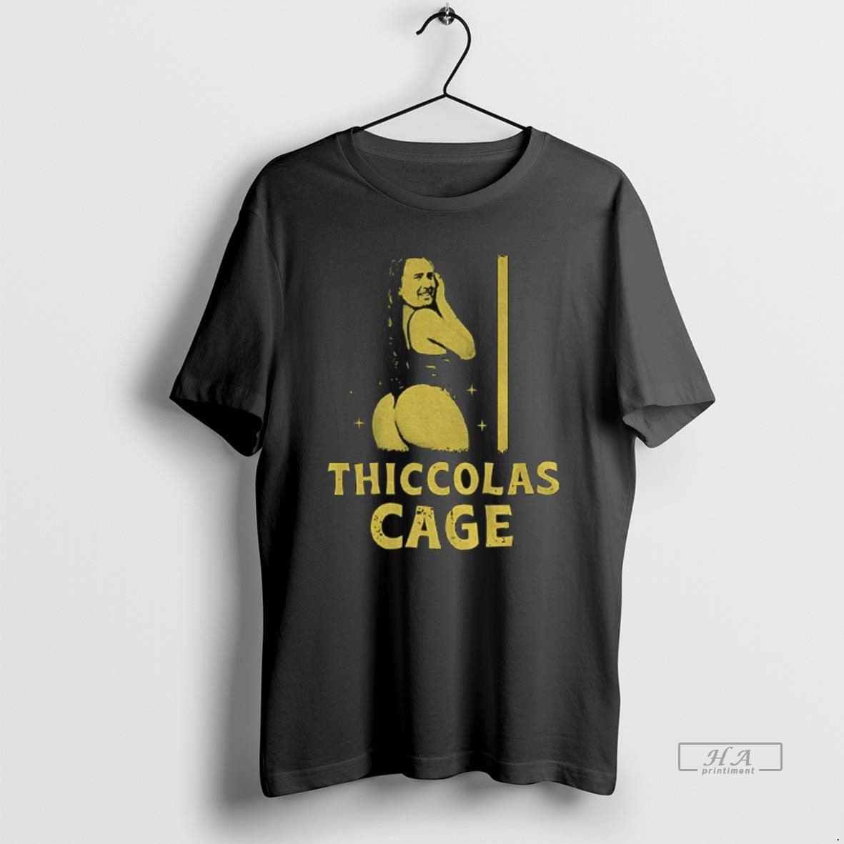 Official Thiccolas Cage Funny Meme Dark T-Shirts, Hoodie, Sweatshirt | DripVista.com