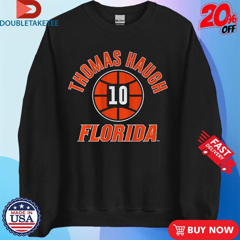 Official Thomas Haugh Name Number Ball 10 Florida Gators Shirts