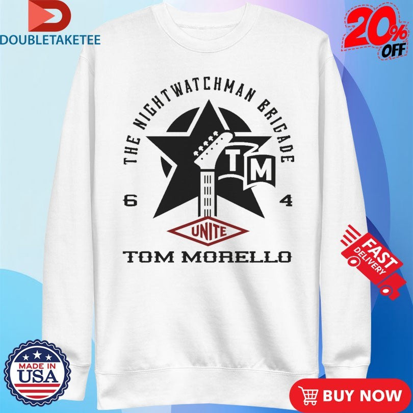 Official Tom Morello The Nightwatchman Brigade Unite Star Guitar Shirts