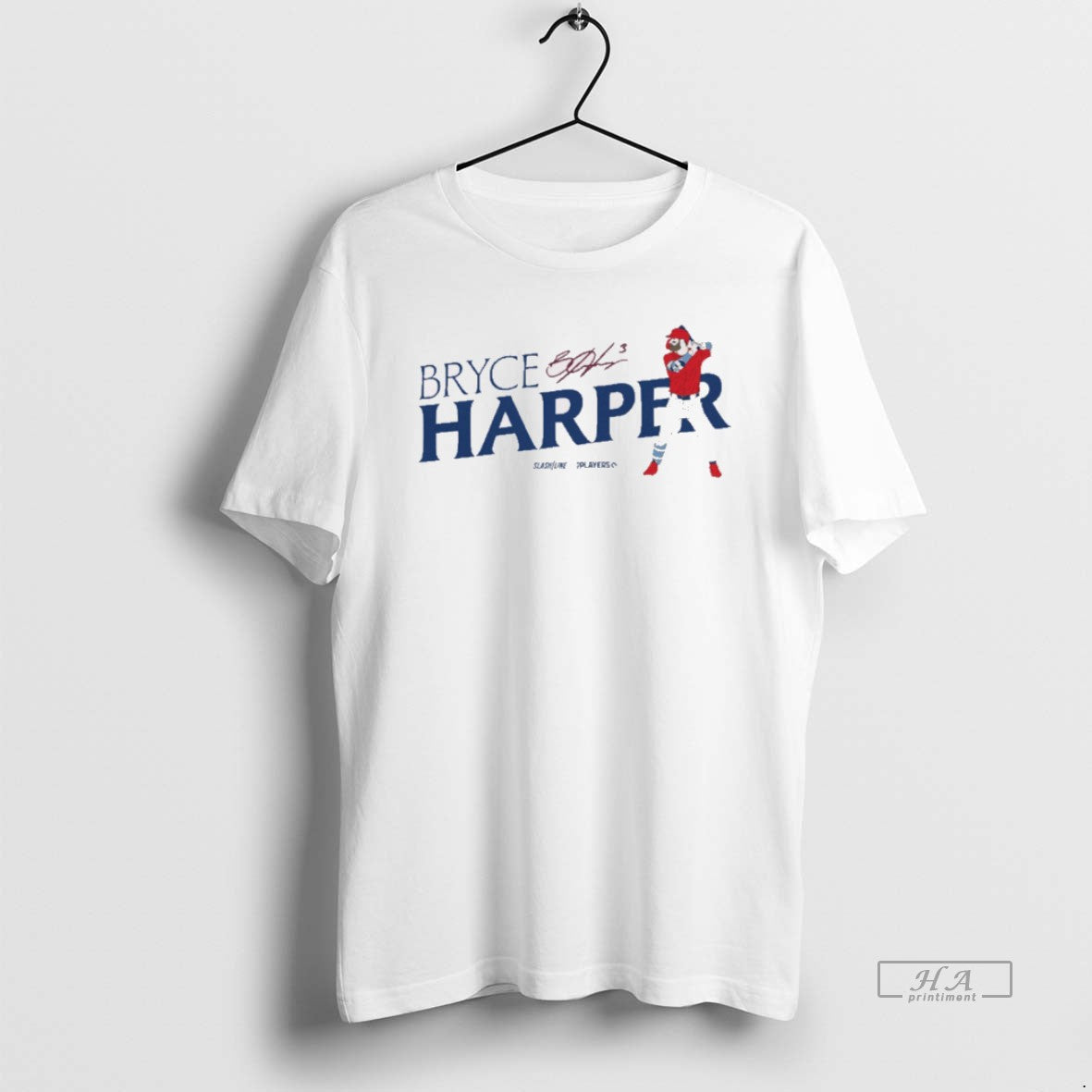 Official Trendy Bryce Harper Philadelphia Phillies Mlb Slash Line Signature Painting